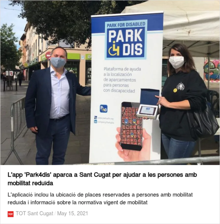 Presentation of Spot4Dis and its municipal management in Sant Cugat