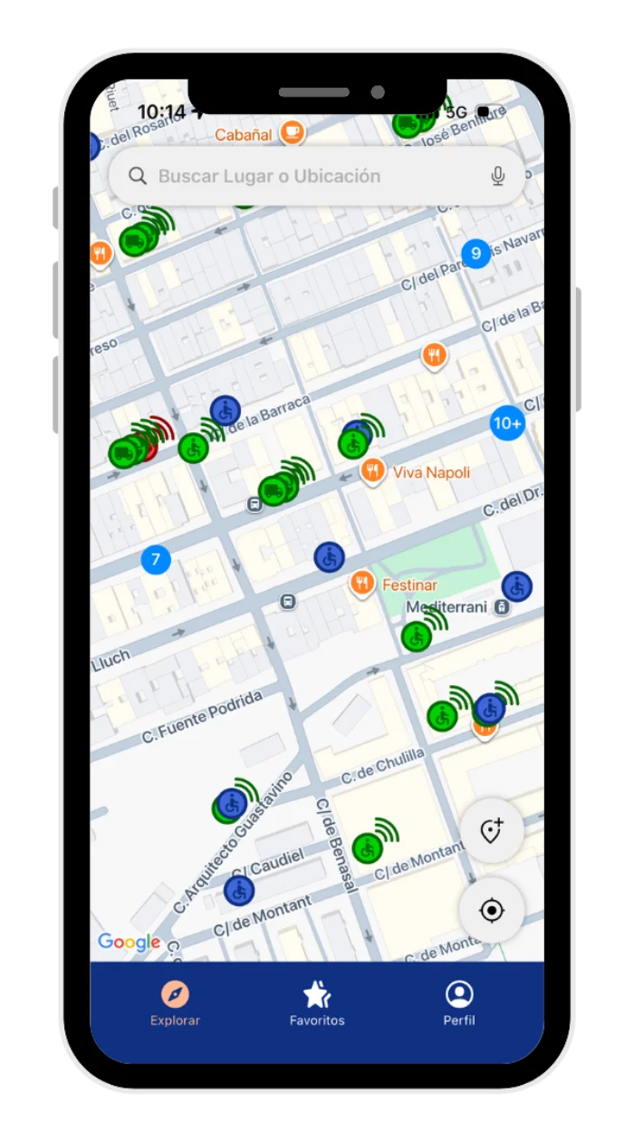 Screenshot of the Spot4Dis app