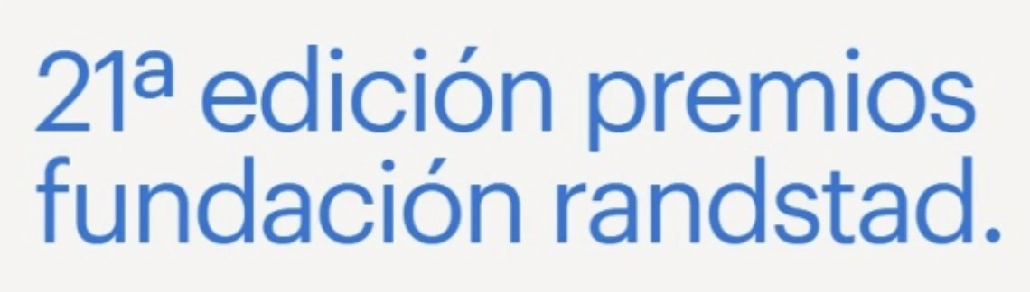 Award 17, 21st Randstad Foundation Awards